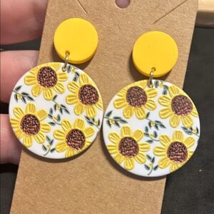 Yellow Sunflower Earrings